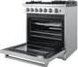 FORNO Lazio 30" Dual Fuel Range with 5 Burners, Air Fryer, Steam Cleaning, and Griddle FFSGS6196-30 FORNO