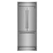 Forno Gallipoli 30-Inch French Door Refrigerator with 17.5 cu.ft. Capacity and Decorative Grill in Stainless Steel...
