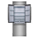 Forno Gallipoli 30-Inch French Door Refrigerator with 17.5 cu.ft. Capacity and Decorative Grill in Stainless... - Close-Up