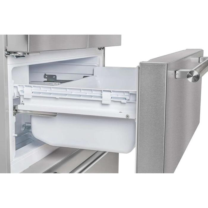 Forno Moena 36-Inch French Door Refrigerator, 19.2 cu.ft, Counter Depth, Ice Maker, Stainless Steel Interior Panel, ENERGY STAR Certified FFRBI1820-36SB