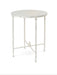Park Hill Collection Antiqued Metal Round Side Table – Antiqued White