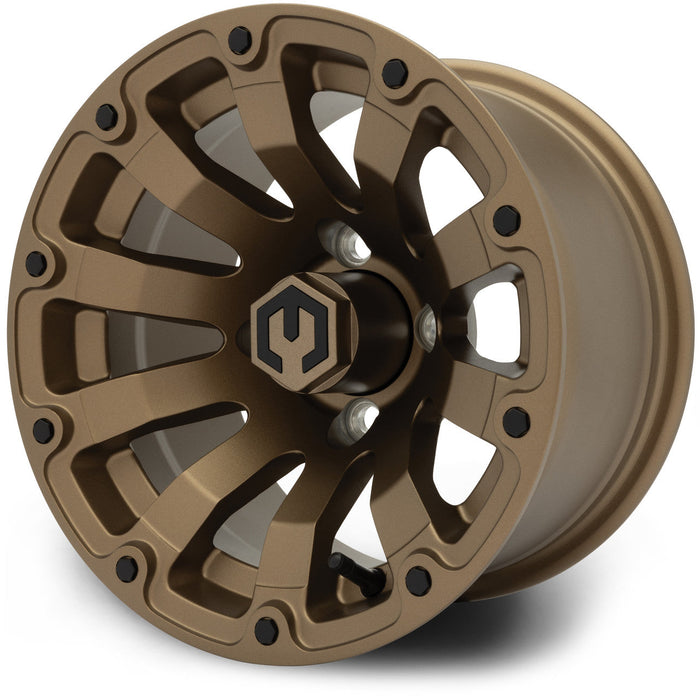 MODZ Bomber 12x7 Matte Bronze Wheel & X Comp Golf X/T Tire Package golf cart wheel and tire – view 3