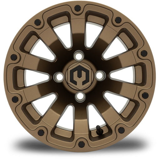 MODZ Bomber 12x7 Matte Bronze Wheel & X Comp Golf A/T Tire Package golf cart wheel and tire – view 2
