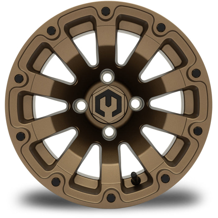 MODZ Bomber 12x7 Matte Bronze Wheel & X Comp Golf A/T Tire Package golf cart wheel and tire – view 2