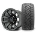 MODZ Bomber 12x7 Matte Gunmetal Wheel & X Comp Golf X/T Tire Package golf cart wheel and tire