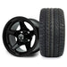 MODZ Drift 12x7 Glossy Black & X Comp H/T Tire Combo golf cart wheel and tire