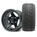 MODZ Drift 12x7 Gunmetal & X Comp A/T Tire Combo golf cart wheel and tire