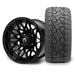 MODZ Galaxy 12x7 Glossy Black Wheel & X Comp Golf X/T Tire golf cart wheel and tire