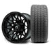 MODZ Galaxy 12x7 Glossy Black Wheel & Gladiator Golf A/P Tire golf cart wheel and tire