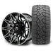 MODZ Galaxy 12x7 Machined Black Wheel & X Comp Golf X/T Tire golf cart wheel and tire