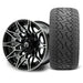MODZ Galaxy 12x7 Machined Black Wheel & X Comp Golf A/T Tire golf cart wheel and tire