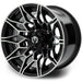 MODZ Galaxy 12x7 Machined Black Wheel & Gladiator Golf A/P Tire golf cart wheel and tire – view 2