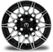 MODZ Galaxy 12x7 Machined Black Wheel & Gladiator Golf A/P Tire golf cart wheel and tire – view 3