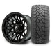 MODZ Galaxy 12x7 Matte Black Wheel & X Comp Golf X/T Tire golf cart wheel and tire