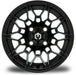 MODZ Galaxy 12x7 Matte Black Wheel & X Comp Golf X/T Tire golf cart wheel and tire – view 3