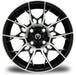 MODZ Chaos 14x7 Machined Black Wheel & X Comp Golf A/T Tire golf cart wheel and tire – view 3