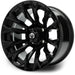 MODZ Falcon 14x7 Glossy Black Wheel & X Comp Golf X/T Tire golf cart wheel and tire – view 2
