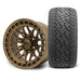 MODZ Torrent 14x7 Matte Bronze Wheel & X Comp Golf A/T Tire Package golf cart wheel and tire
