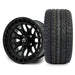 MODZ Torrent 14x7 Matte Black Wheel & X Comp Golf H/T Tire Package golf cart wheel and tire