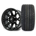 MODZ Halo 14x7 Glossy Black Wheel & X Comp Golf H/T Tire golf cart wheel and tire