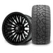 MODZ Reaper 14x7 Glossy Black Wheel & X Comp Golf X/T Tire golf cart wheel and tire