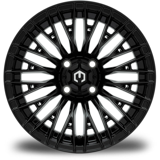 MODZ Reaper 14x7 Glossy Black Wheel & X Comp Golf A/T Tire golf cart wheel and tire – view 3