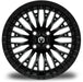 MODZ Reaper 14x7 Glossy Black Wheel & X Comp Golf X/T Tire golf cart wheel and tire – view 2
