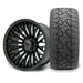 MODZ Reaper 14x7 Titanium Gunmetal Wheel & X Comp Golf X/T Tire golf cart wheel and tire