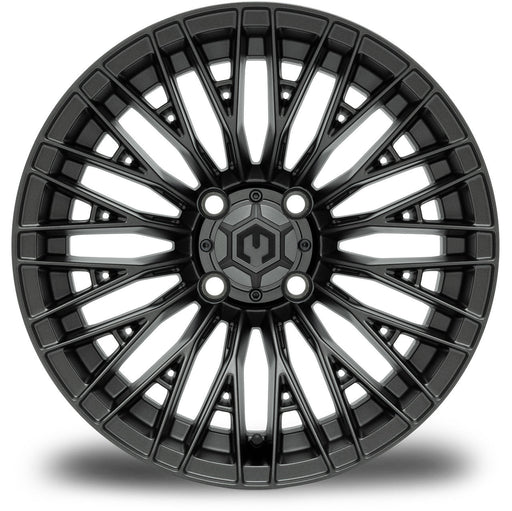 MODZ Reaper 14x7 Titanium Gunmetal Wheel & X Comp Golf H/T Tire golf cart wheel and tire – view 2