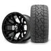 MODZ Matrix 12x7 Matte Black Wheel & X Comp Golf X/T Tire golf cart wheel and tire