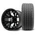 MODZ Matrix 12x7 Matte Black Wheel & Gladiator A/P Tire golf cart wheel and tire