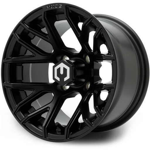 MODZ Matrix 12x7 Matte Black Wheel & Gladiator A/P Tire golf cart wheel and tire – view 2