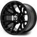 MODZ Matrix 12x7 Matte Black Wheel & X Comp Golf A/T Tire golf cart wheel and tire – view 3