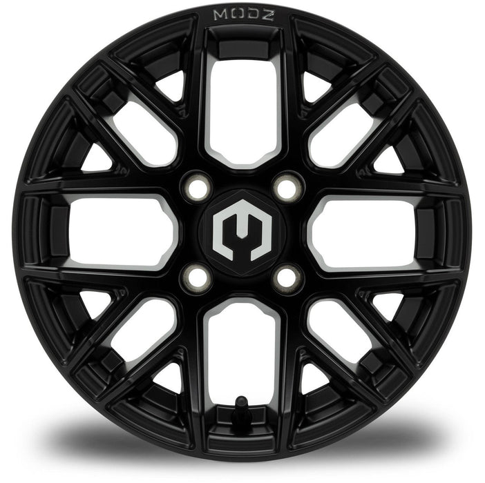MODZ Matrix 12x7 Matte Black Wheel & X Comp Golf X/T Tire golf cart wheel and tire – view 2