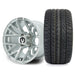MODZ Matrix 12x7 Silver Wheel & X Comp Golf H/T Tire golf cart wheel and tire