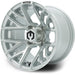 MODZ Matrix 12x7 Silver Golf Cart Wheel