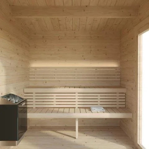 Green Vista Living SaunaLife Model G4 Outdoor Home Sauna Kit | 6 Persons - Close-Up
