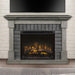 Royce Electric Fireplace Mantel Package in Smoke Stack Grey Dimplex