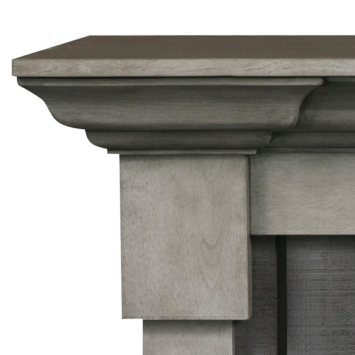 Royce Electric Fireplace Mantel Package in Smoke Stack Grey Dimplex