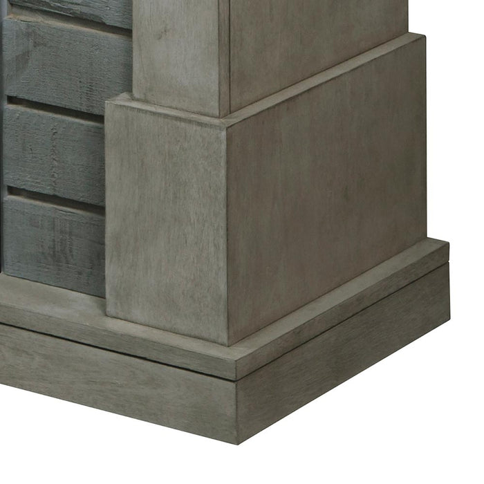 Royce Electric Fireplace Mantel Package in Smoke Stack Grey Dimplex