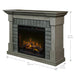 Royce Electric Fireplace Mantel Package in Smoke Stack Grey Dimplex