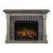 Royce Electric Fireplace Mantel Package in Smoke Stack Grey Dimplex