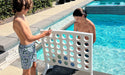 Ledge Lounger Four In A Row-White-Sage Green-Sky Blue — view 5