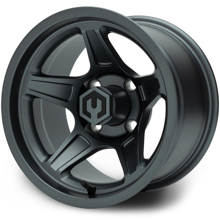 MODZ Drift 12x7 Matte Gunmetal Golf Cart Wheel