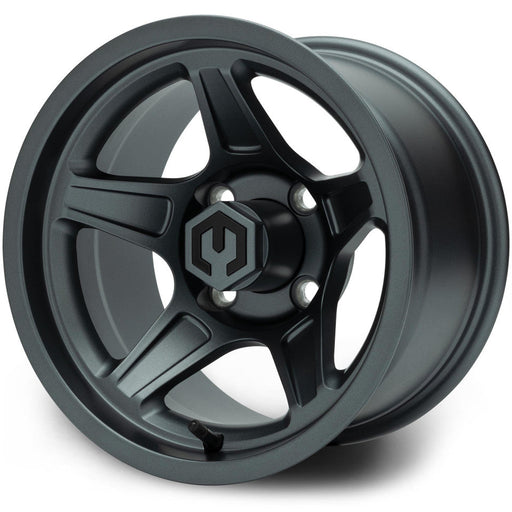 MODZ Drift 12x7 Gunmetal & X Comp H/T Tire Combo golf cart wheel and tire – view 2