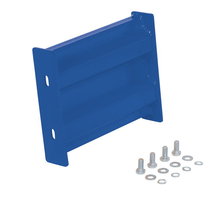Vestil GR-F2R-BO-1-BU Steel 2 Ribbed Bolt On Style Guard Rail 6 in. Length Blue