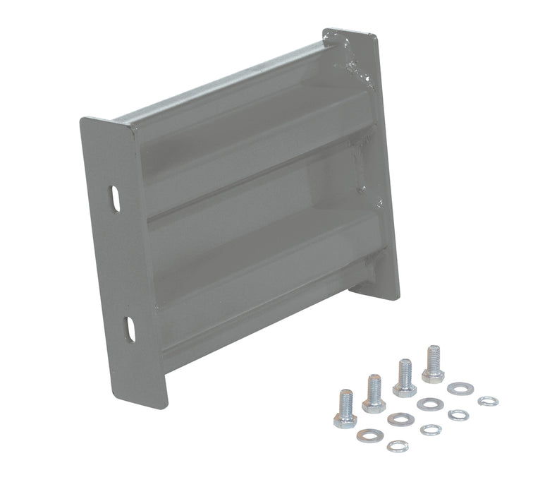 Vestil GR-F2R-BO-1-GYSG Steel 2 Ribbed Bolt On Style Guard Rail 6 in. Length Gray Semi Gloss