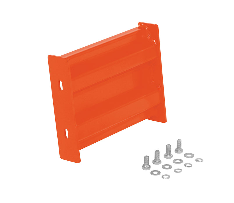 Vestil GR-F2R-BO-1-OR Steel 2 Ribbed Bolt On Style Guard Rail 6 in. Length Orange
