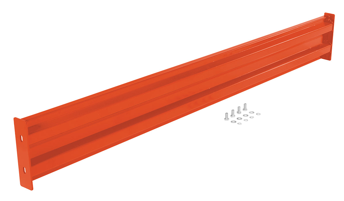 Vestil GR-F2R-BO-10-OR Steel 2 Ribbed Bolt On Style Guard Rail 114 in. Length Orange