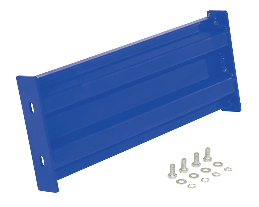 Vestil GR-F2R-BO-2-BU Steel 2 Ribbed Bolt On Style Guard Rail 18 in. Length Blue